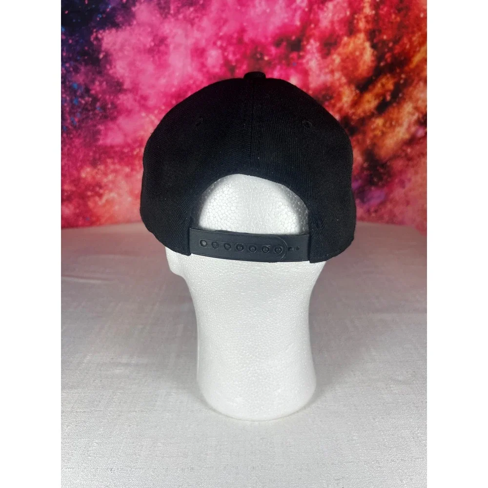 Thrasher Magazine Flame Logo Snapback Hat Black Skate and Destroy Flat Brim